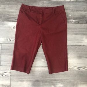New York & Company deep red capris, size 10